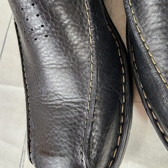 Clark's Unstructured Leather Slip On Loafers Black Size 10M - Picture 13 of 15